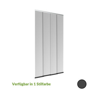 Plissee-Insektenschutz, schwarz, fuer Tueren, platzsparend, einfache Klett- oder Schraubmontage.